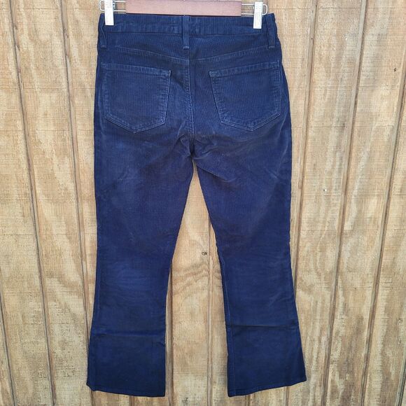 Frame Deep Dive Blue Corduroy Le Crop Mini Boot Womens Size 25 - Picture 3 of 13